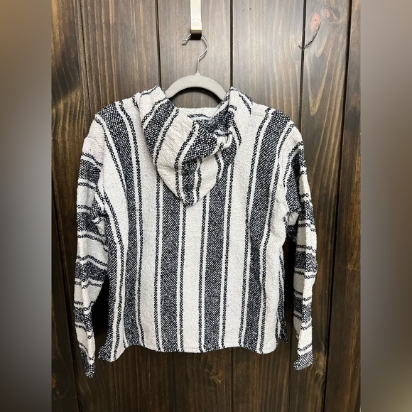 El Paso Saddle Blanket Co Mexican Hippie Pullover Hoodie Vneck Pockets Size:S - Picture 9 of 11